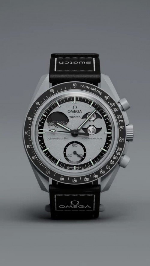 OMEGA X SWATCH MISSION TO MOON  BLACK PRIMIUM QUALITY WATCH