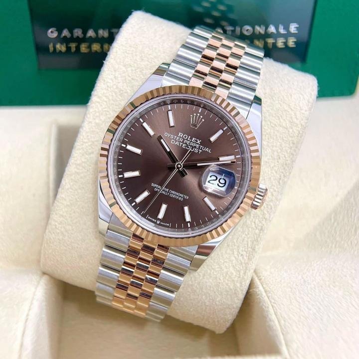 RLX DATEJUST [BROWN / ROSE GOLD / SILVER] 0110025