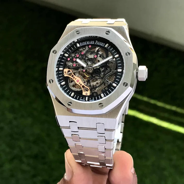 Audemars Piguet Skeleton AP Royal Oak Silver Skeleton Metal Automatic